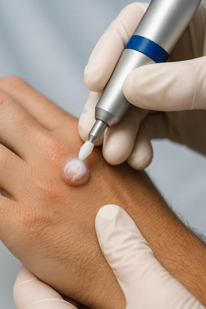 example of wart removal Winchmore Hill using cryopen