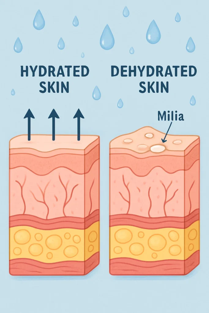 The importance of hydration and milia production Winchmore Hill