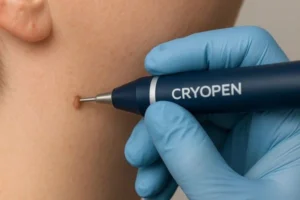 Person receiving skin tag removal Winchmore Hill